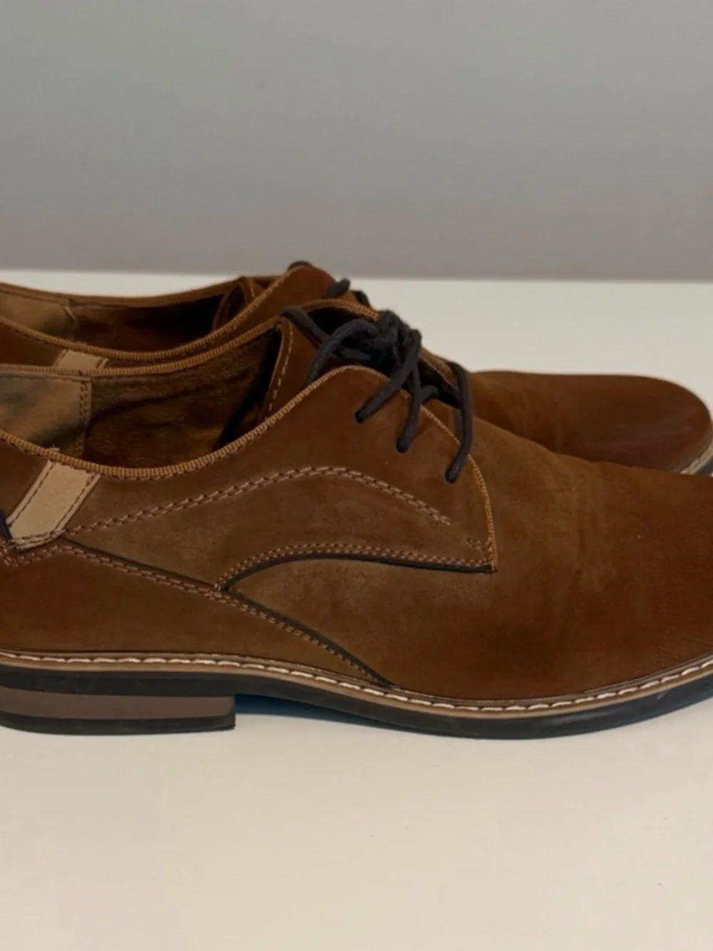 Men's Brown Suede Lace-Up Dress Shoes